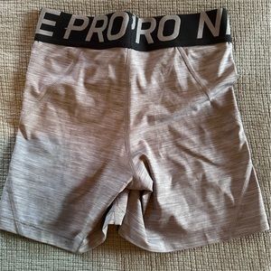 Grey Nike Pro shorts